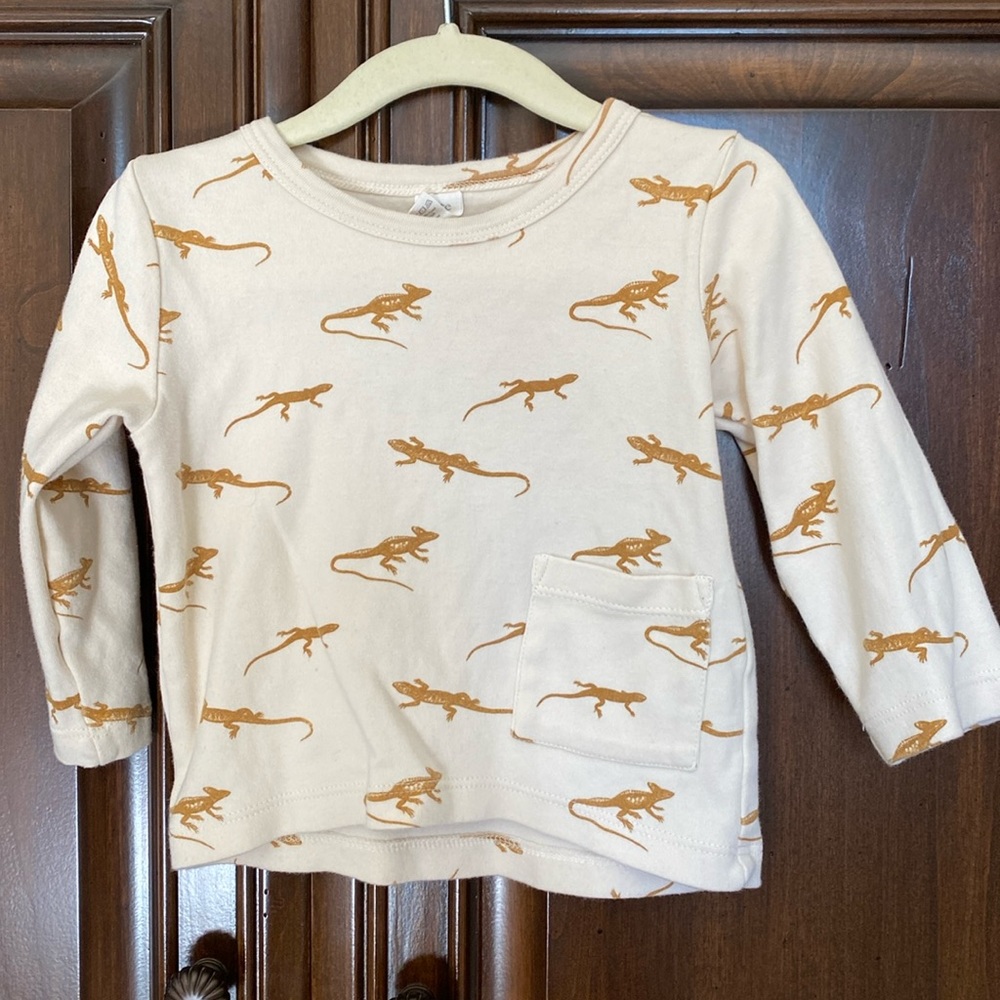 Kate Quinn lizard pocket tee 24 months - excellent condition organic cotton